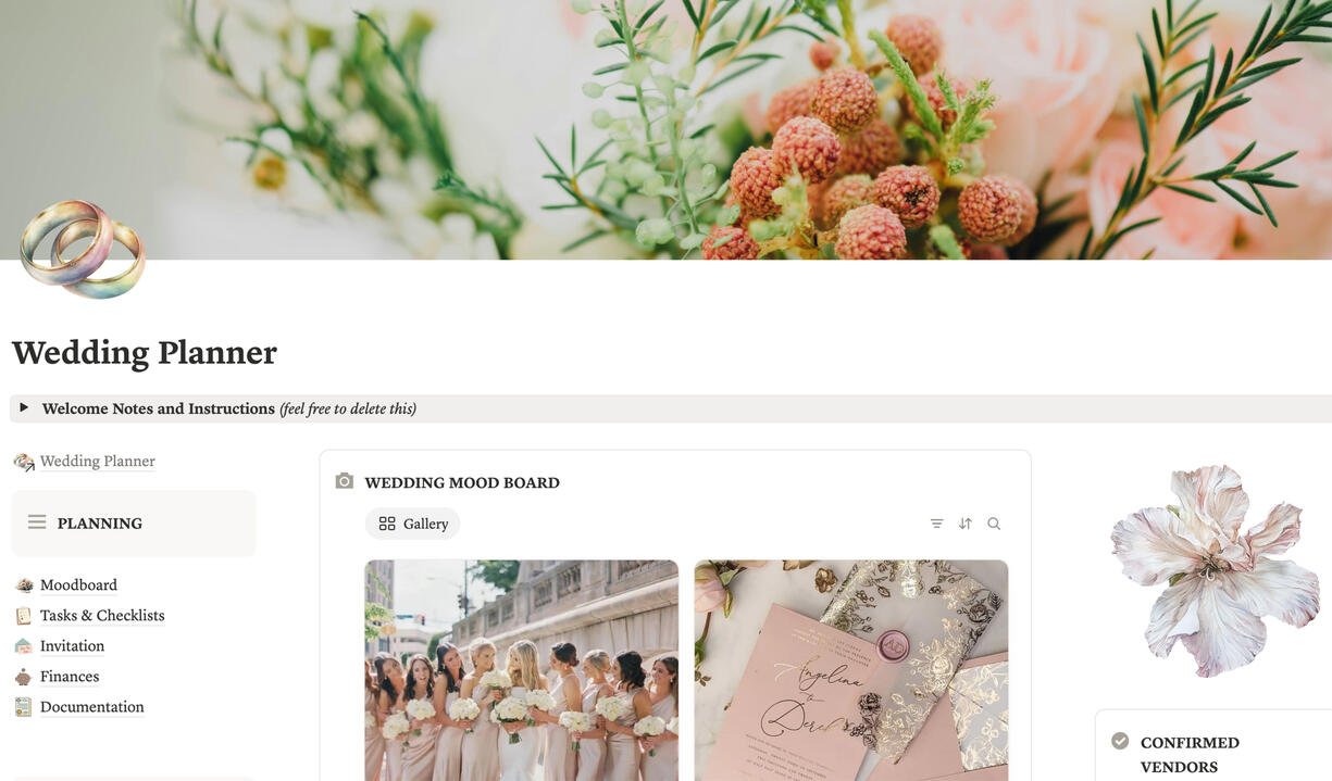 Wedding Planner [Notion]