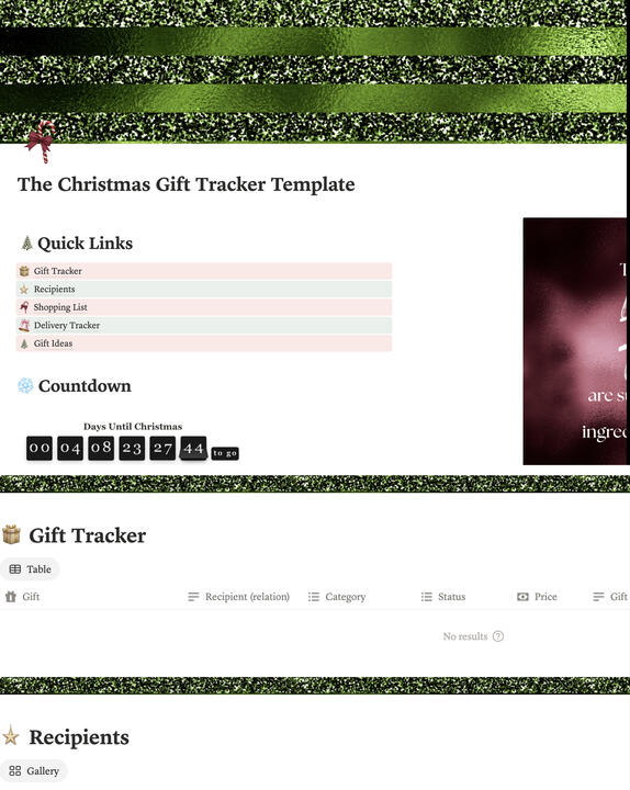 Gift Tracker [Notion]